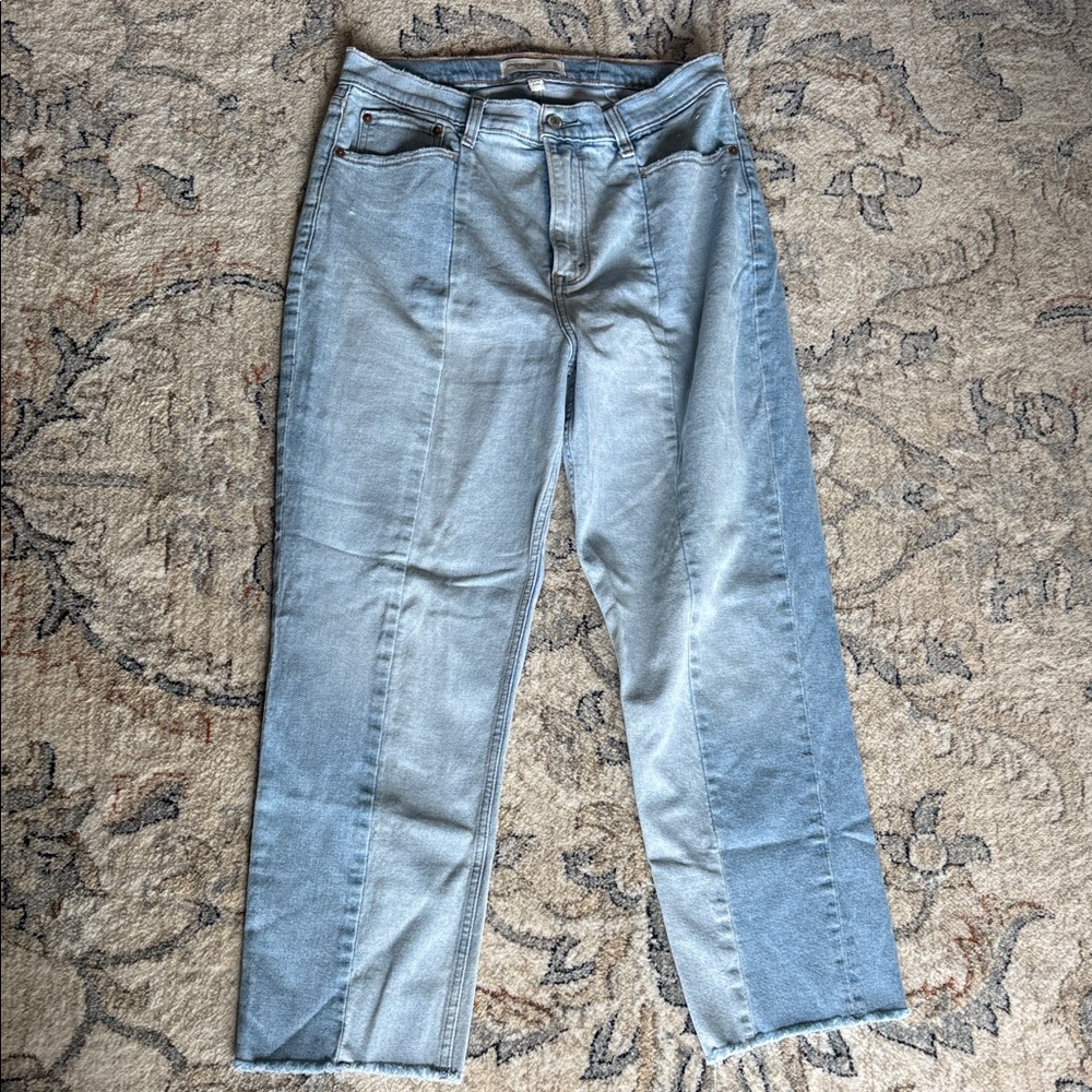 Abercrombie & Fitch Blue Ankle Cropped Jeans